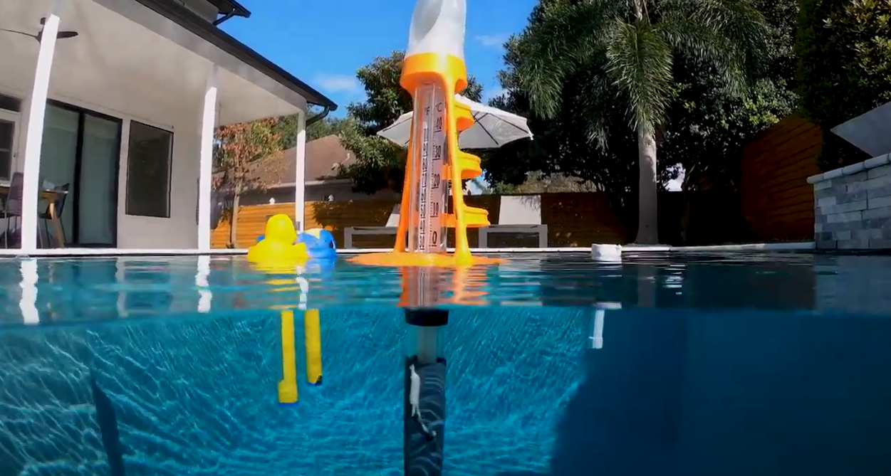 large floating pool thermometer