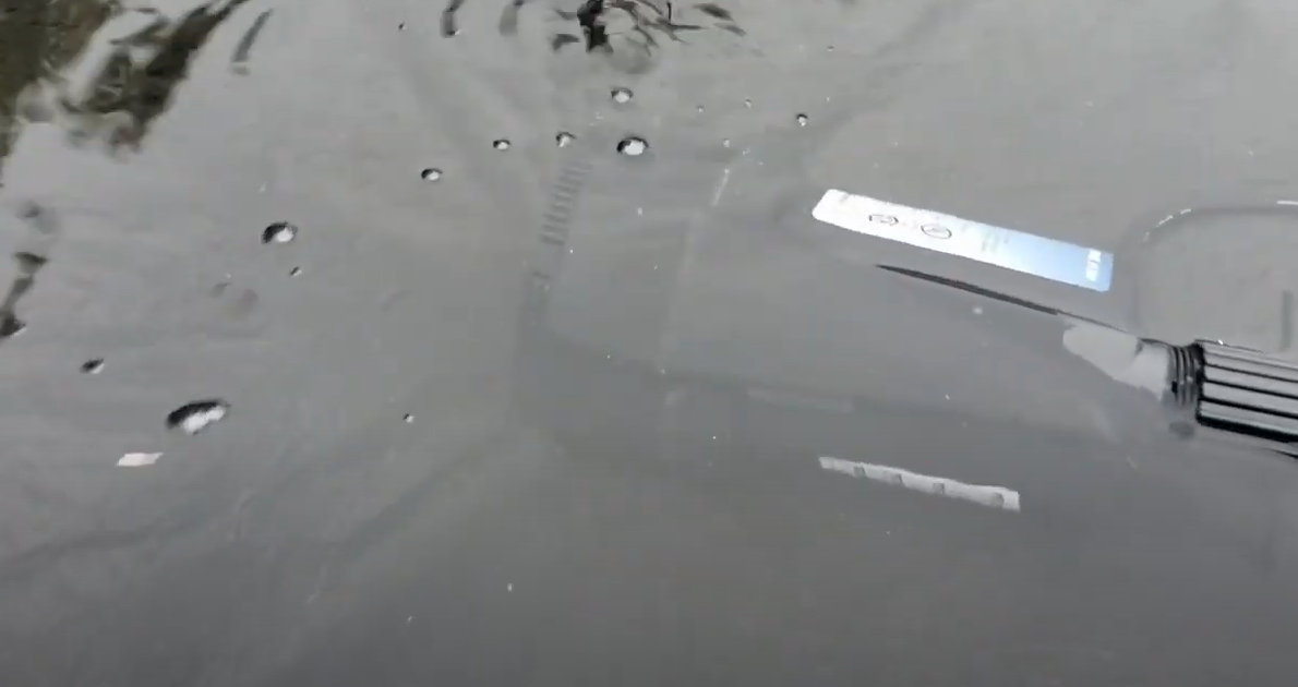 pool cover pump in use